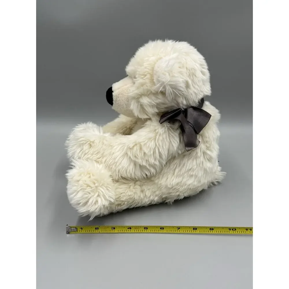 Gund White Polar Bear Plush‎ 11” Stuffed Animal W/ Ribbon Bow #4998